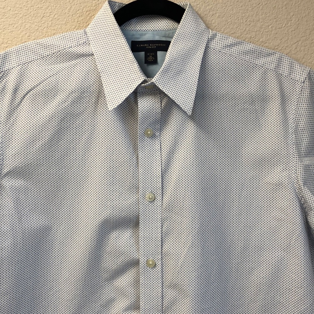 Banana Republic Men’s Shirt Slim Fit Short Sleeve - Picture 3 of 8